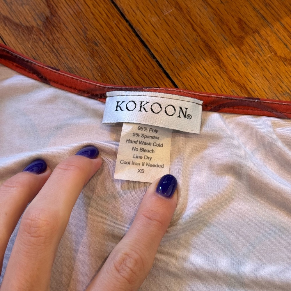 Chic Red And Black Circle Pattern Long Sleeve Dre… - image 3